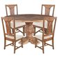 Home Trends & Design San Rafael 5-Piece Round Dining Set in Antique Oak, , large