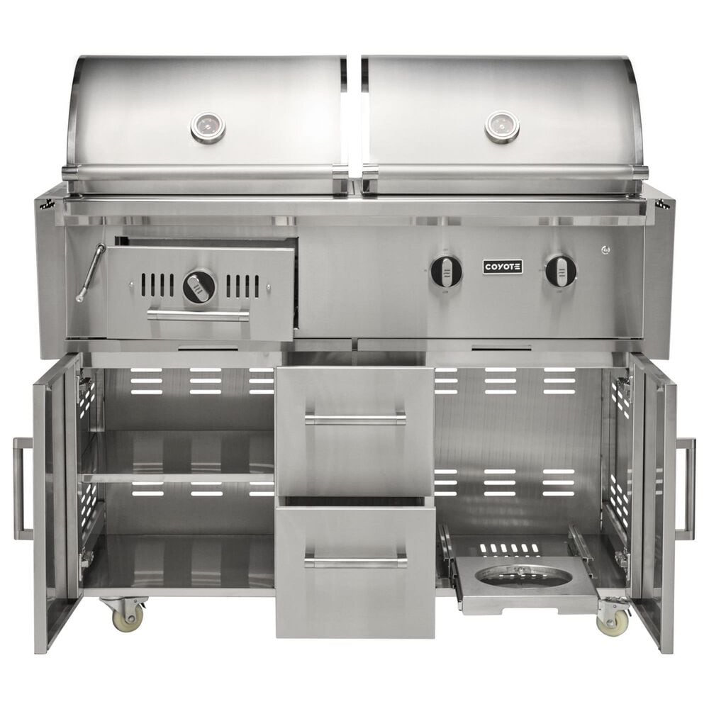 Coyote Outdoor 50&quot; Hybrid Built-In Natural Gas Grill in Stainless Steel, , large