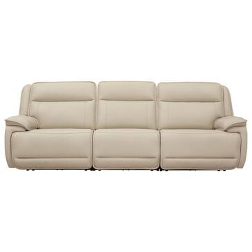 Ashley Double Deal 3-Piece Power Symmetrical Reclining Sectional Sofa in Almond, , large