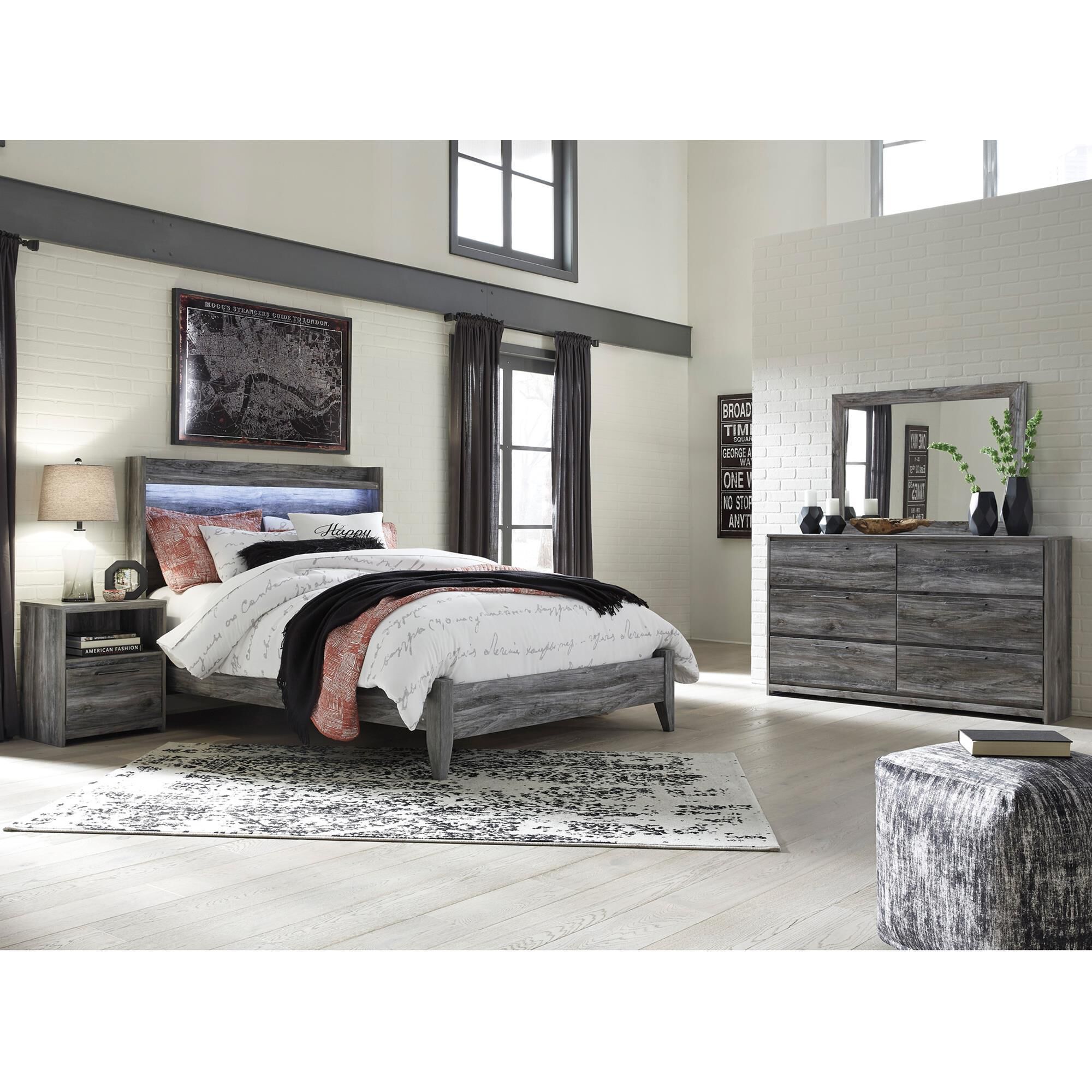 Baystorm gray sales canopy bedroom set