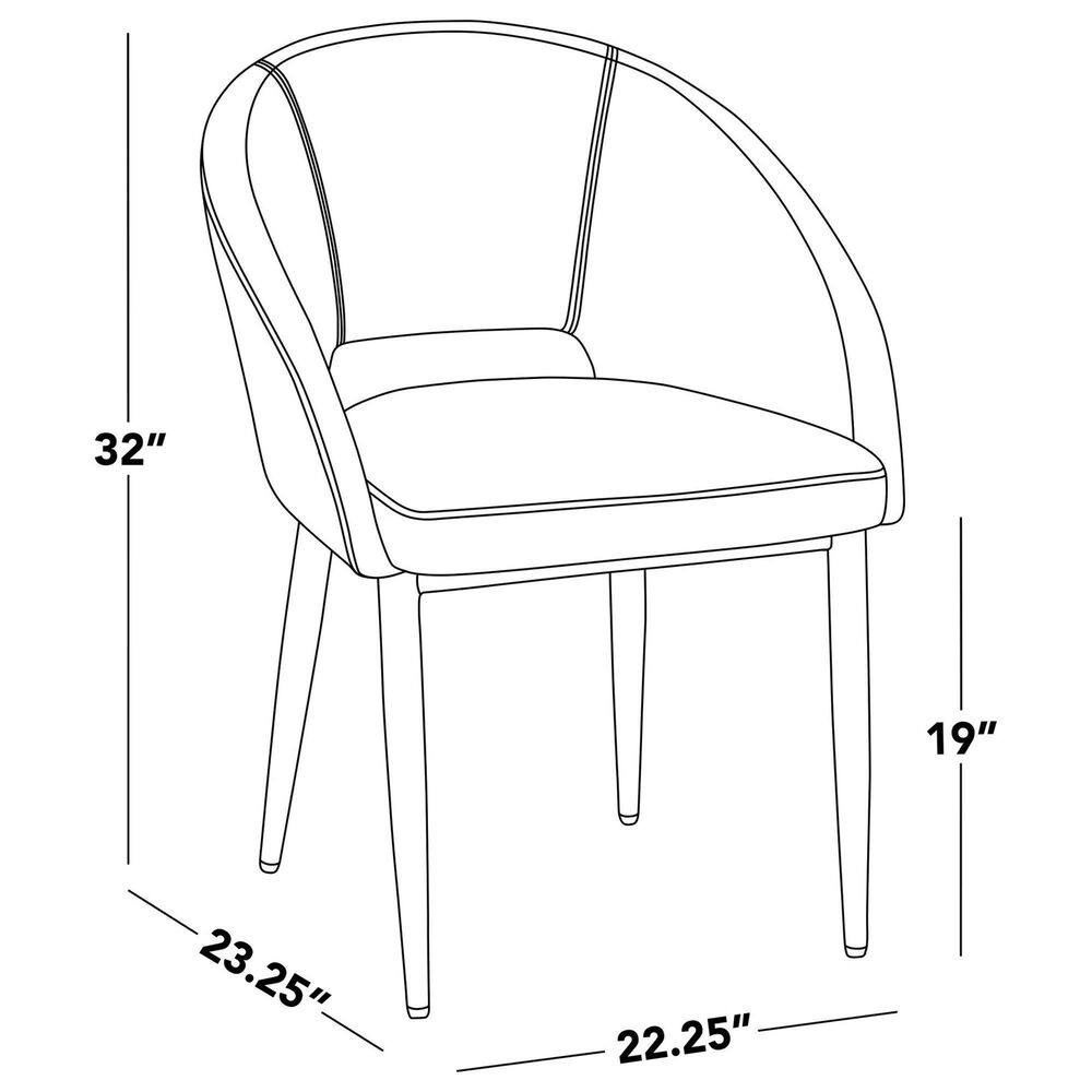 LumiSource Renee Arm Chair with Off-White Fabric Cushion in Gold (Set of 2), , large