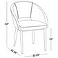 LumiSource Renee Arm Chair with Off-White Fabric Cushion in Gold (Set of 2), , large