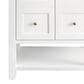 James Martin Vanities Breckenridge 30" Single Bathroom Vanity in Bright White with 3 cm Arctic Fall Solid Surface Top and Rectangular Sink, , large