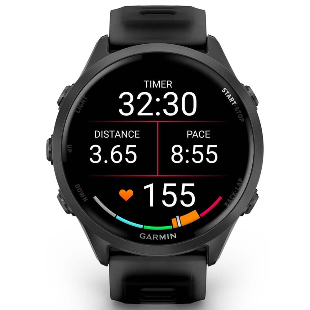 Garmin Forerunner 570 47mm Slate Gray Aluminum Case with Translucent Black and Black Band, , large