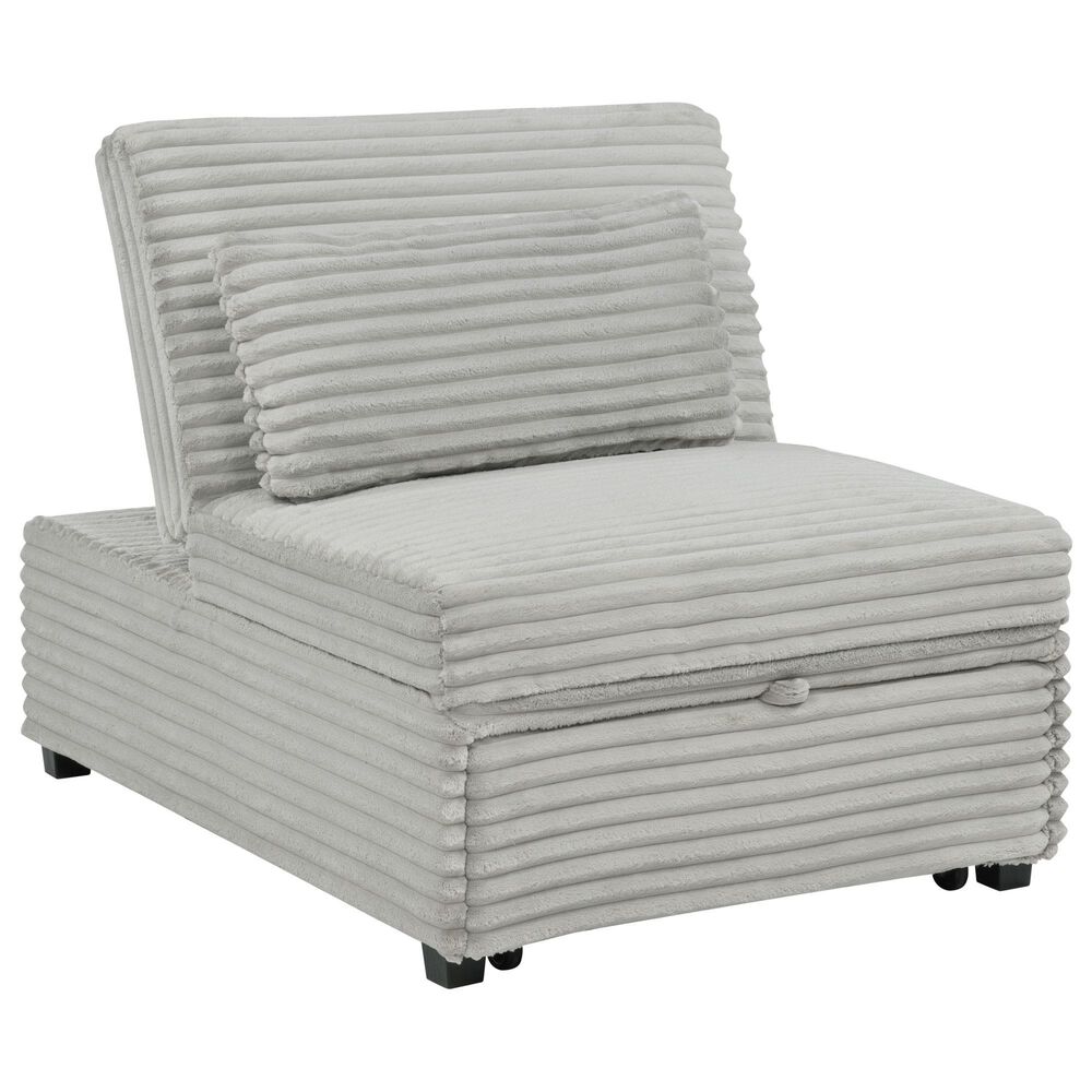 Linden Boulevard Cozer Convertible Sofa in Gray, , large