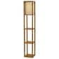 Adesso Wright Shelf Floor Lamp in Natural, , large