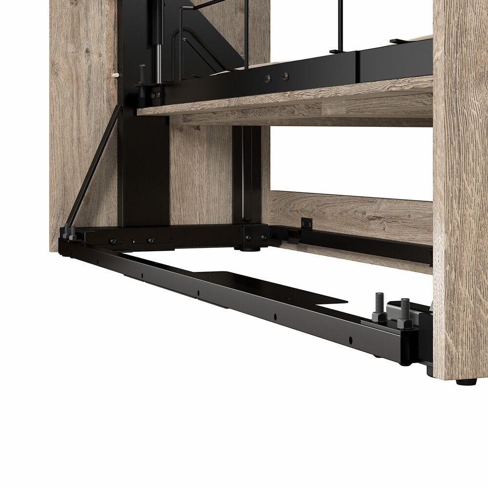 Bestar Pur Full Murphy Bed in Rustic Brown, , large
