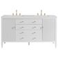 James Martin Vanities Myrrin 60" Double Vanity in Bright White with 3 cm Arctic Fall Solid Surface Top, , large
