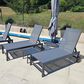 HOMLUX 3-Piece Patio Chaise Lounge Set with Straight-Leg in Grey, , large