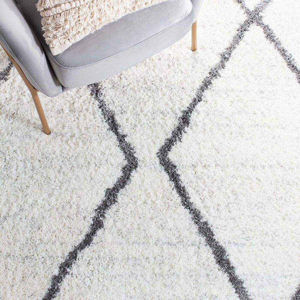 Safavieh August Shag 5&#39;5&quot; x 7&#39;7&quot; Ivory and Grey Area Rug, , large