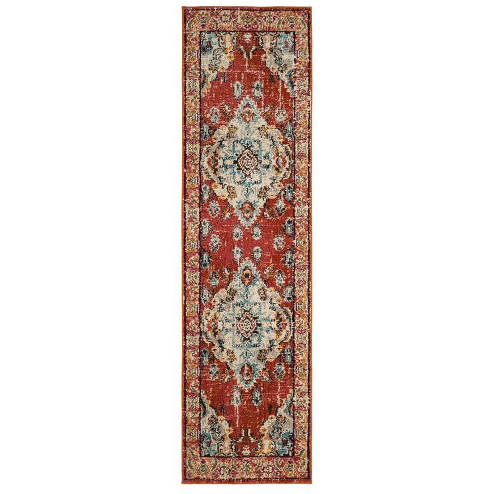 Safavieh Monaco MNC243H-212 2&#39;2&quot; x 12&#39; Orange/Light Blue Runner, , large