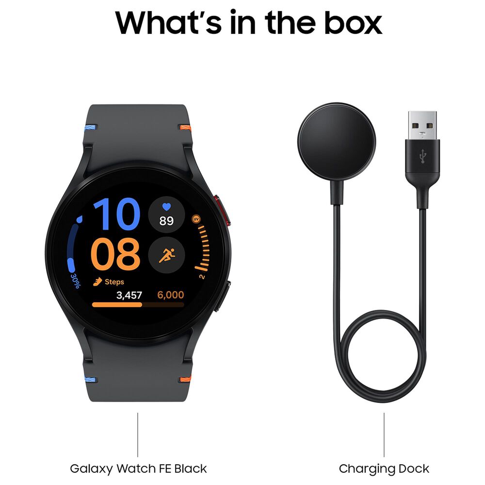 Samsung Galaxy Watch FE Smartwatch 40mm Aluminum in Black, , large
