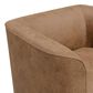 Golden Wave Furniture Whirlaway Swivel Accent Chair in Saddle Brown, , large