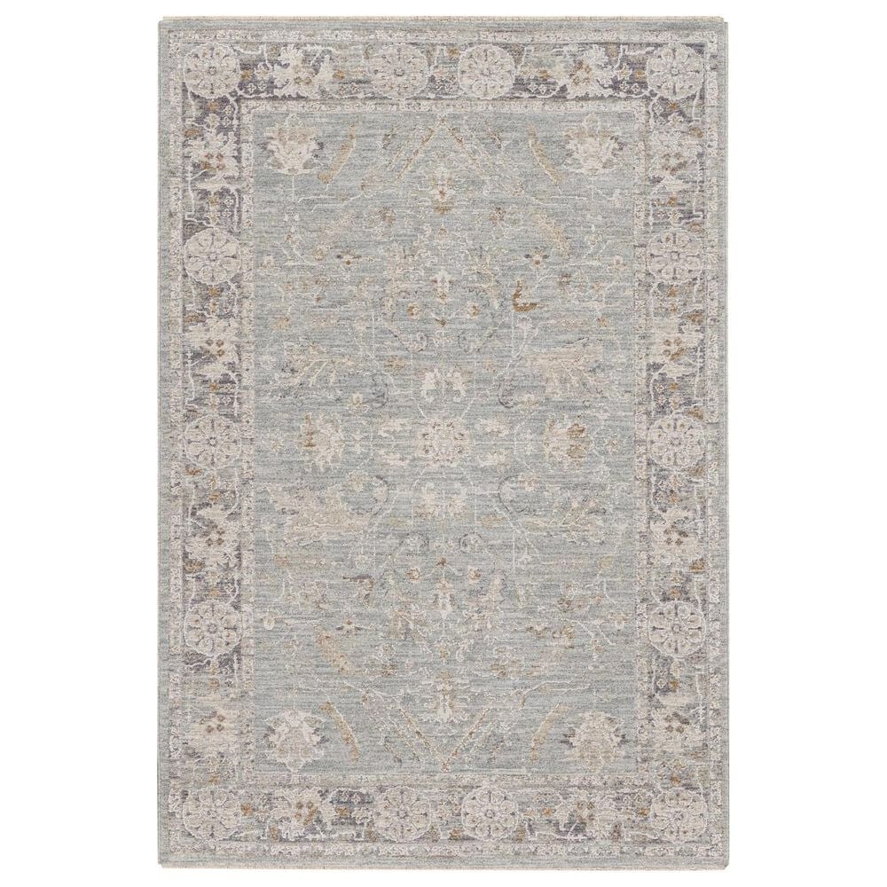 Nourison Infinite Blue and Ivory 3"11" x 5"11" Area Rug, , large