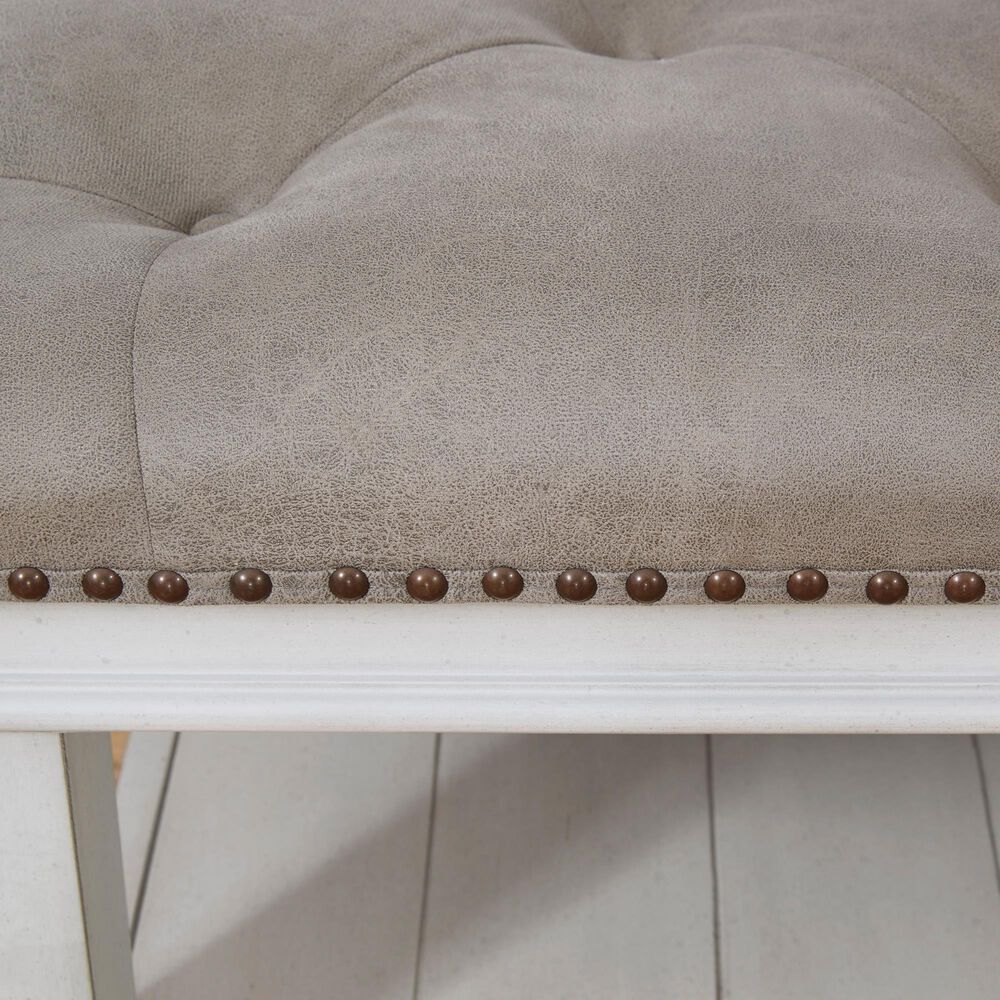 Signature Design by Ashley Kanwyn Upholstered Ottoman Cocktail Table in Whitewash, , large