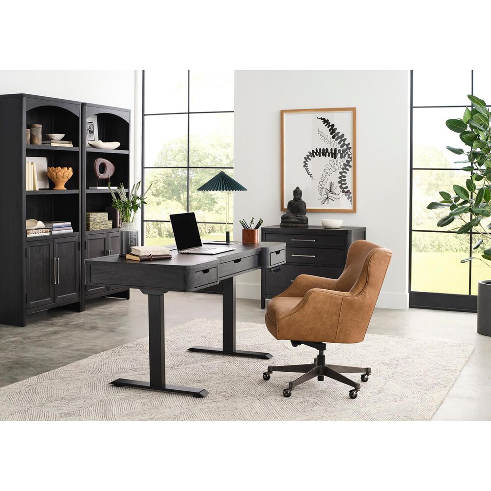 Riva Ridge Sloane Sit with Stand Desk in Mink and Black, , large