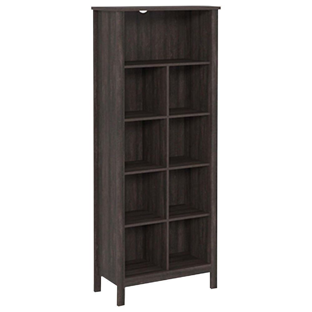 Sauder 9-Shelf Tall Cubby Bookcase in Blade Walnut, , large
