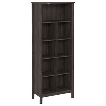 Sauder 9-Shelf Tall Cubby Bookcase in Blade Walnut, , large