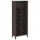 Sauder 9-Shelf Tall Cubby Bookcase in Blade Walnut, , large