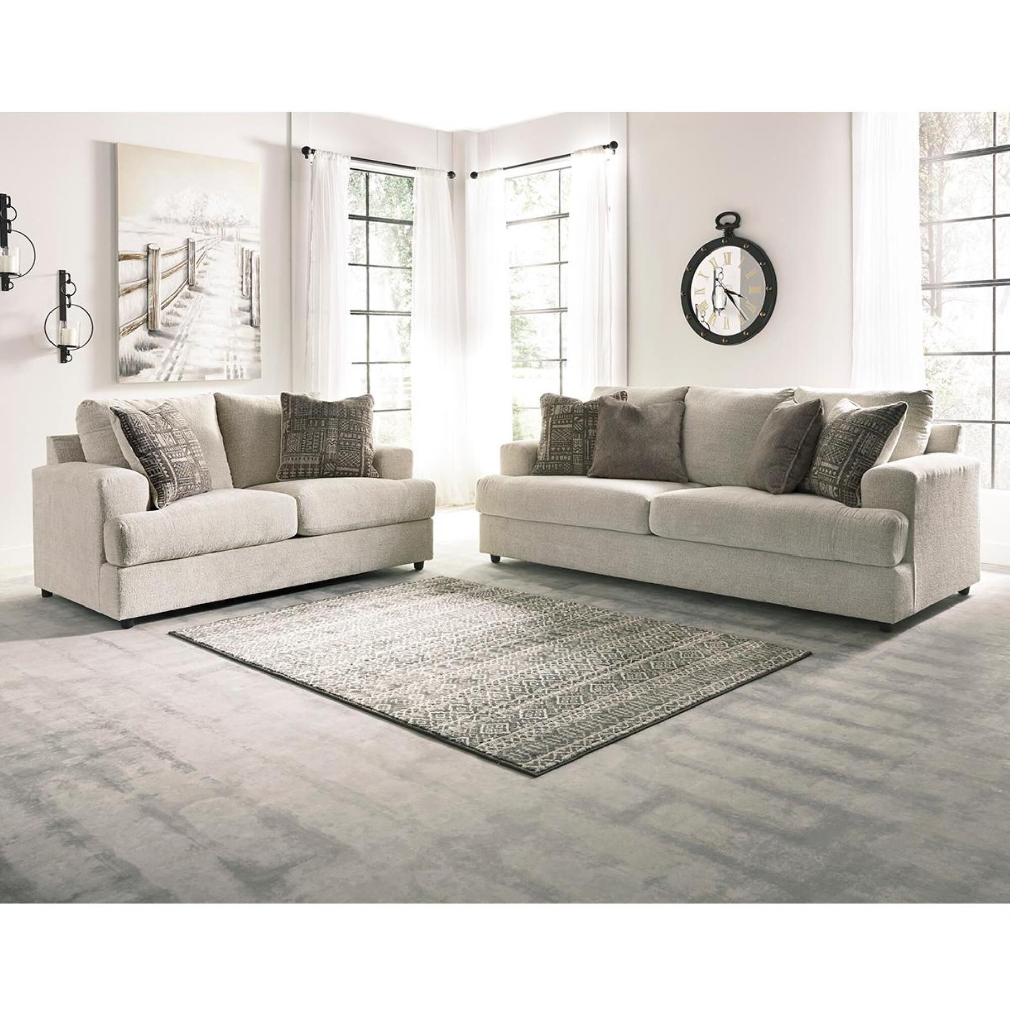 Signature Design by Ashley Soletren Queen Sofa Sleeper in Stone NFM