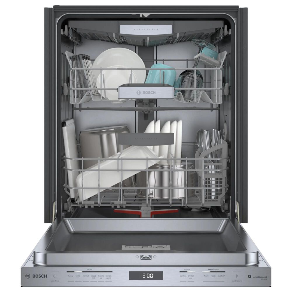 Bosch 2-Piece Kitchen Package with 20.8 Cu. Ft. 3-Door French Door Refrigerator and Pocket Handle Dishwasher in Stainless Steel, , large