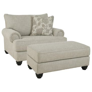 Ashley Asanti Chair and a Half with Ottoman in Fog, , large