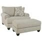 Ashley Asanti Chair and a Half with Ottoman in Fog, , large