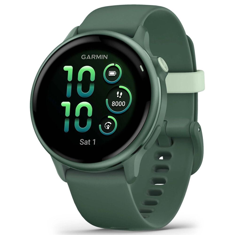 Garmin Vivoactive 6 Smartwatch 42mm Jasper Green Aluminum Case with Jasper Green Band, , large