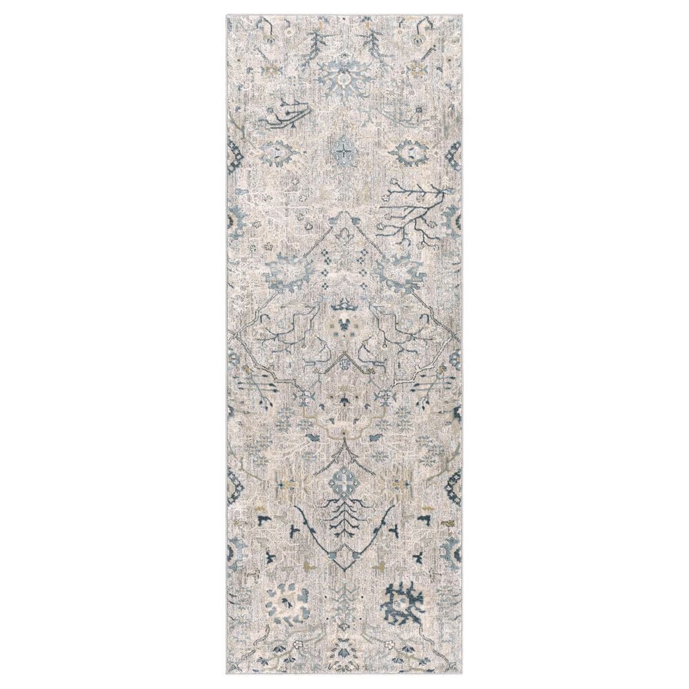 Surya Brunswick 2"7" x 10" Sage, Khaki, Denim and Green Runner, , large