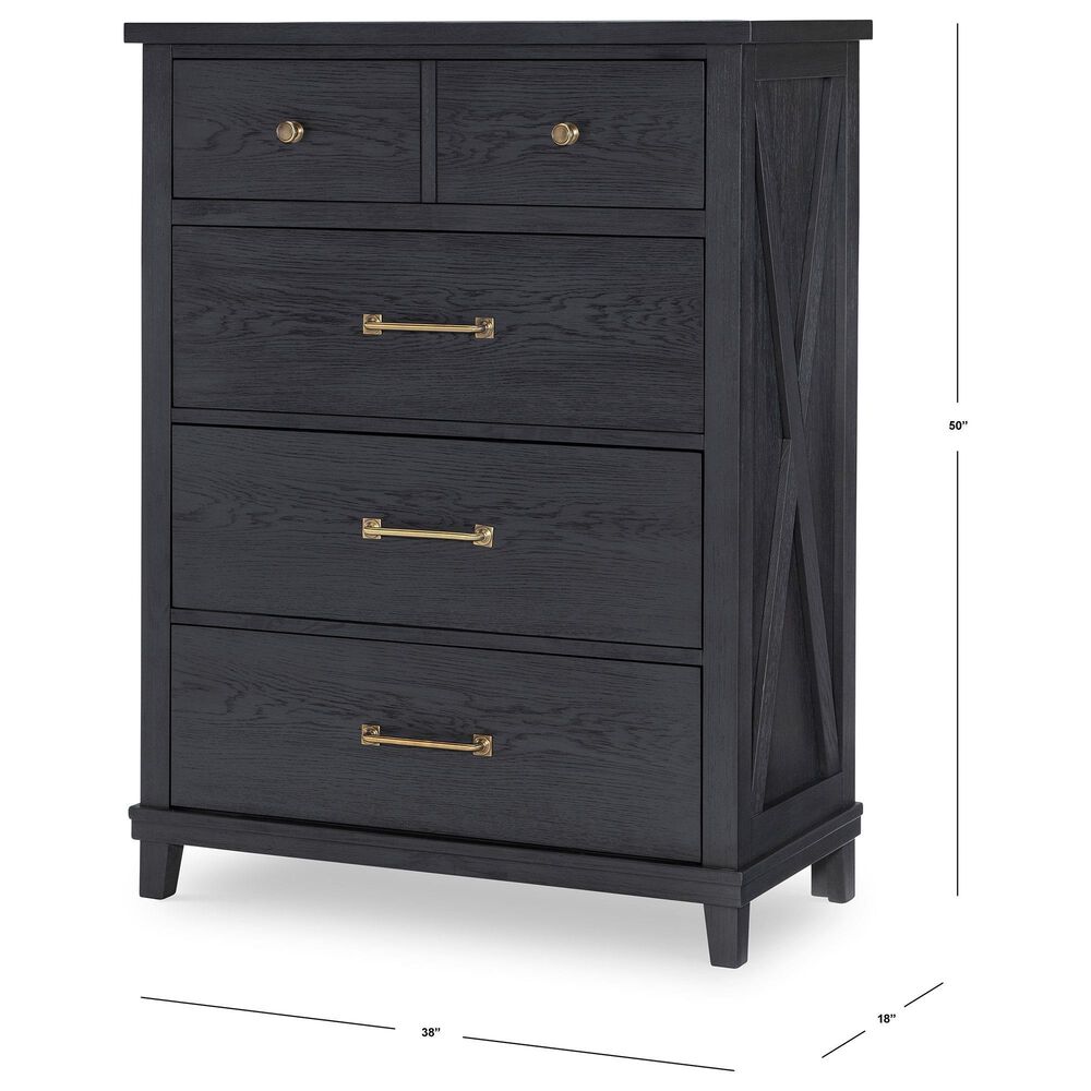 Legacy Classic Flatiron 5-Piece Twin Trundle Bedroom Set in Midnight, , large