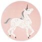 Safavieh Carousel CRK163 3" Round Pink and Ivory Kids   Area Rug, , large