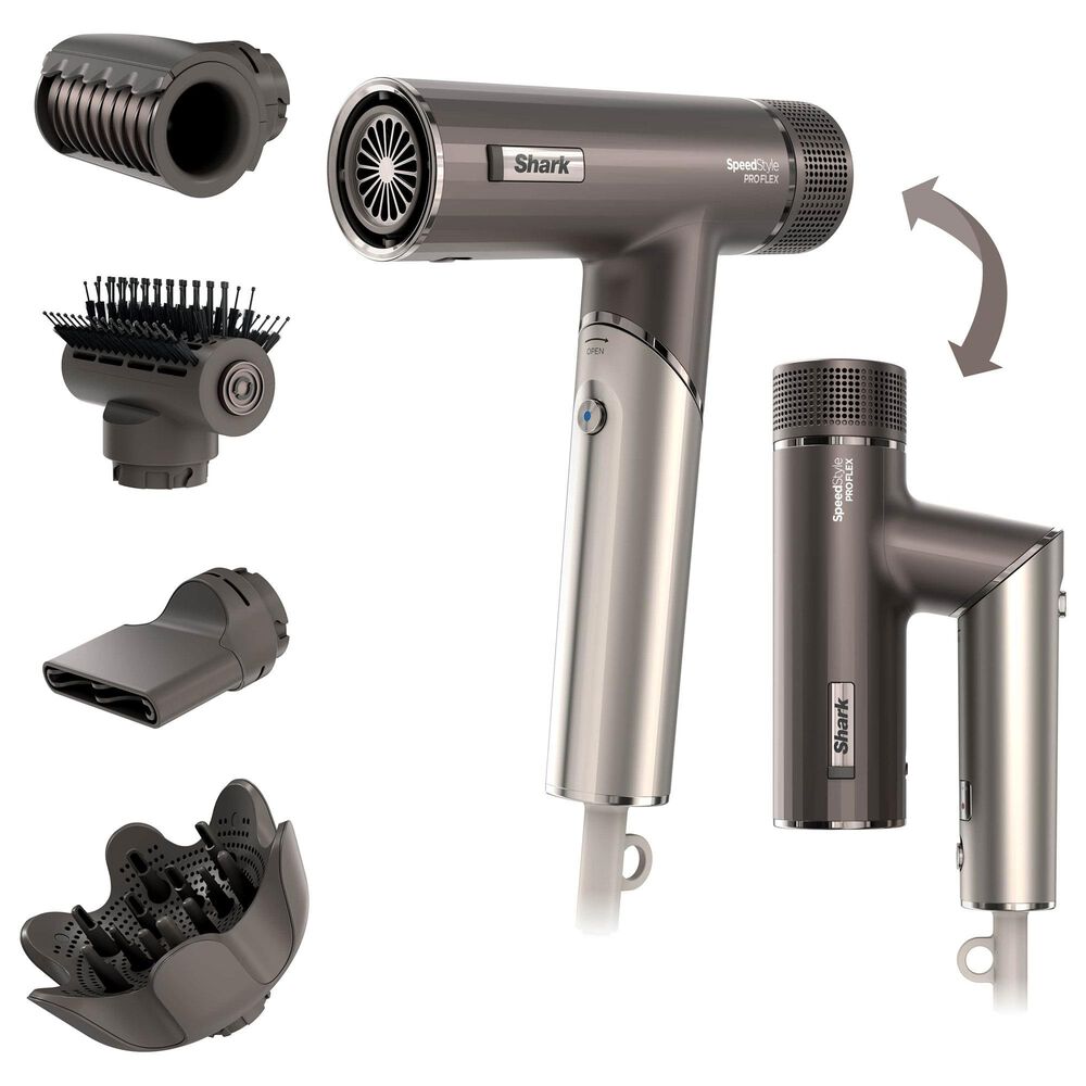 Shark SpeedStyle Pro Flex Hair Dryer System in Metallic Gray, , large