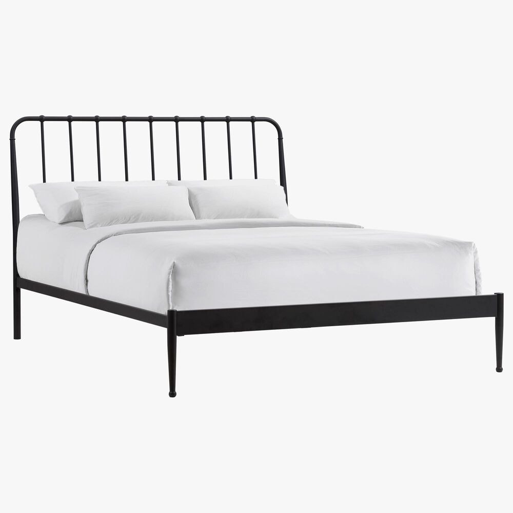 Hawthorne Furniture Farmhouse Queen Metal Panel Bed in Matte, , large