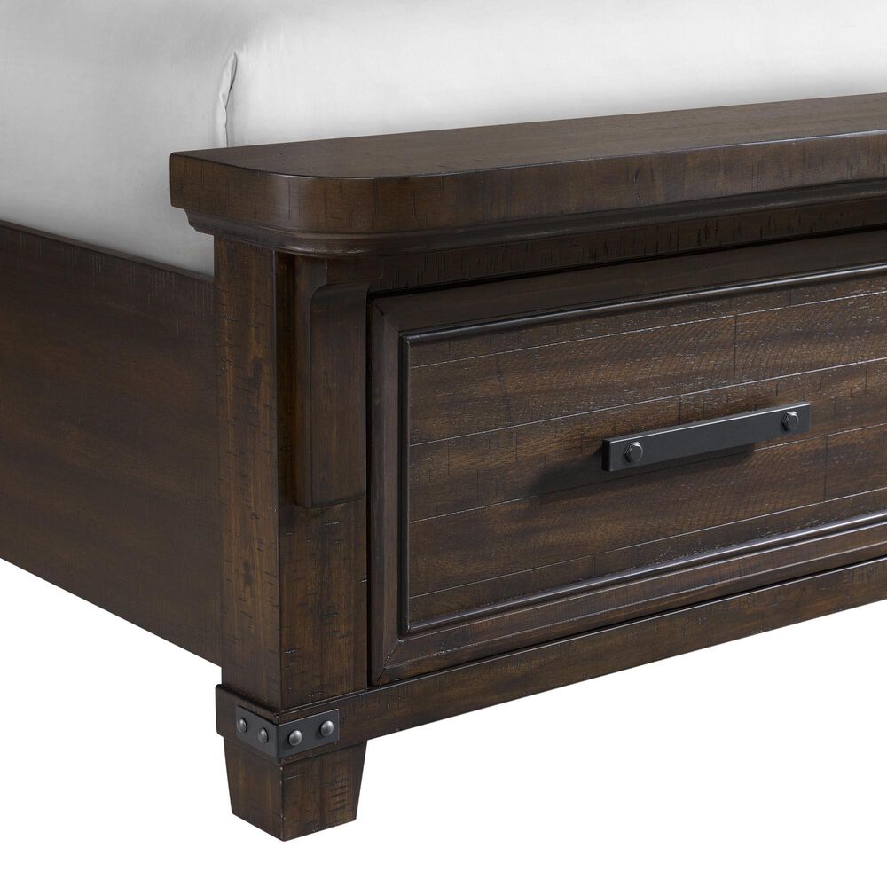 Mayberry Hill Colorado 4 Piece Queen Storage Bedroom Set in Charcoal with USB Ports, , large