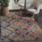 Safavieh Evoke EVK230S-4 4" x 6" Blue/Orange Area Rug, , large