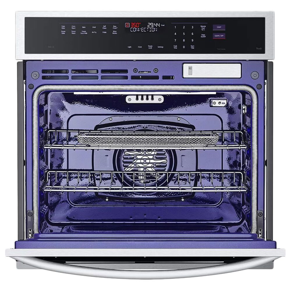 LG 4.7 cu. ft. Smart Single Wall Oven with True Convection, InstaView, Air Fry, Steam Sous Vide, PrintProof Stainless Steel, , large