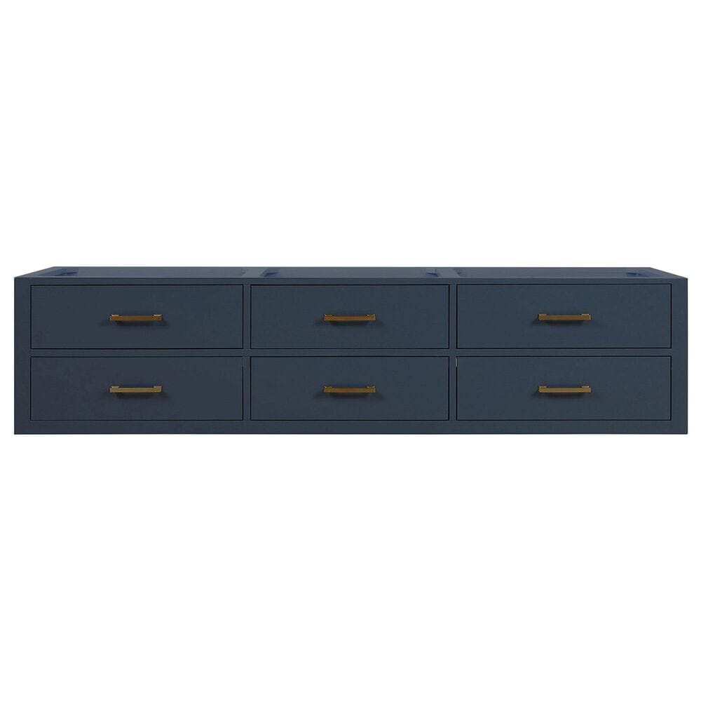 Lexora Home Castor 80&quot; Double Bathroom Vanity in Blue with 2 cm White Cultured Marble Top and Rectangular Sinks, , large