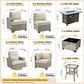 HOMLUX 10-Piece Modular Patio Conversation Set in Denim Beige, , large