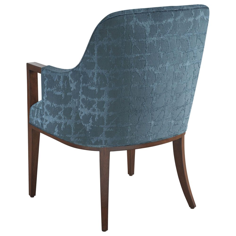 Lexington Furniture Rendezvous Lambeth Dining Arm Chair in Chester Finish and Blue Upholstery, , large