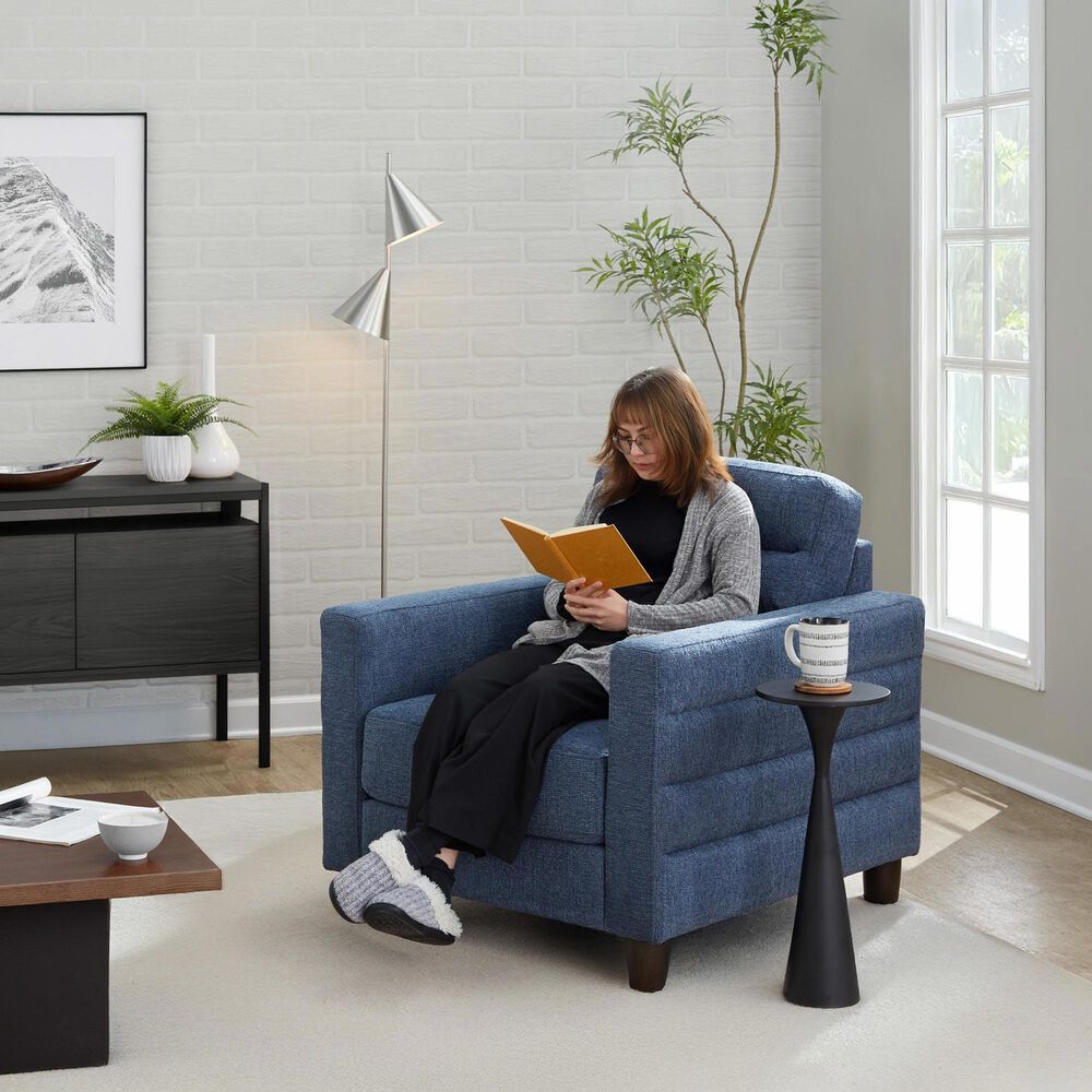 LumiSource Willow Accent Chair in Blue, , large
