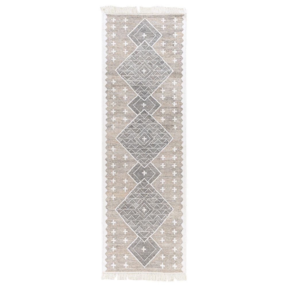 Surya Bursa 2"6" x 8" Gray, Charcoal and Cream Runner, , large