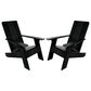 Highwood USA 2 Italica Modern Adirondack Chairs  in Black , , large