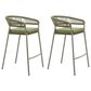 Zuo Modern Skye Patio Barstool in Green (Set of 2), , large