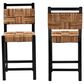 Baxton Studio Raniya Counter Stool in Natural Brown and Black (Set of 2), , large