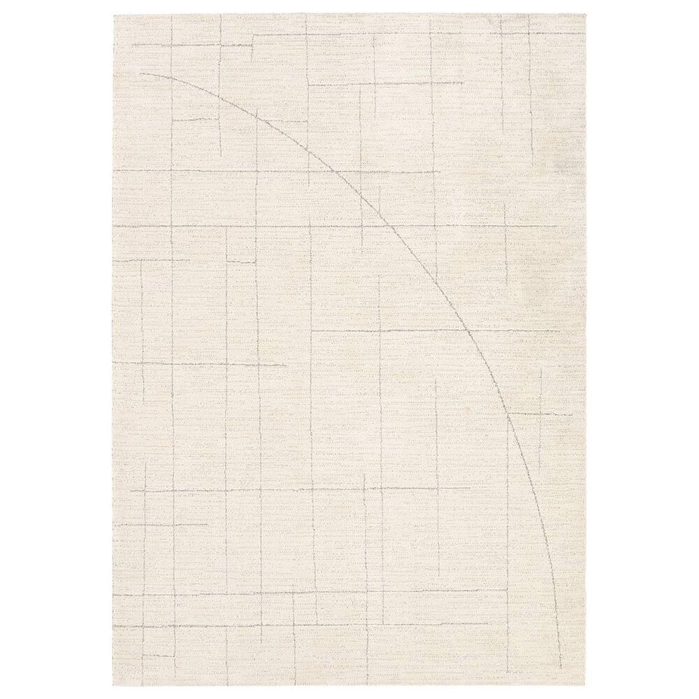 Jaipur Ziyad Lioum 6" x 9" Whitecap Gray, Rainy Day, White Swan and Fallen Rock Area Rug, , large