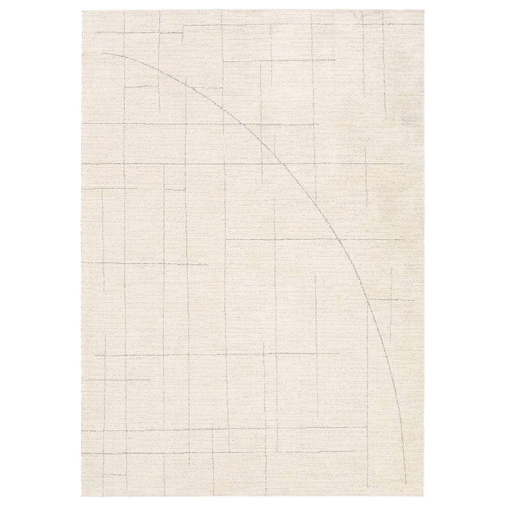 Jaipur Ziyad Lioum 6" x 9" Whitecap Gray, Rainy Day, White Swan and Fallen Rock Area Rug, , large