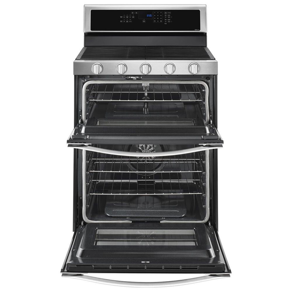 Whirlpool 6.0 Cu. Ft. Gas Double Oven Range with Center Oval Burner in Stainless Steel, , large