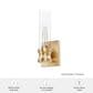 Hunter Lenlock 1-Light Wall Sconce with Seeded Shade in Alturas Gold, , large