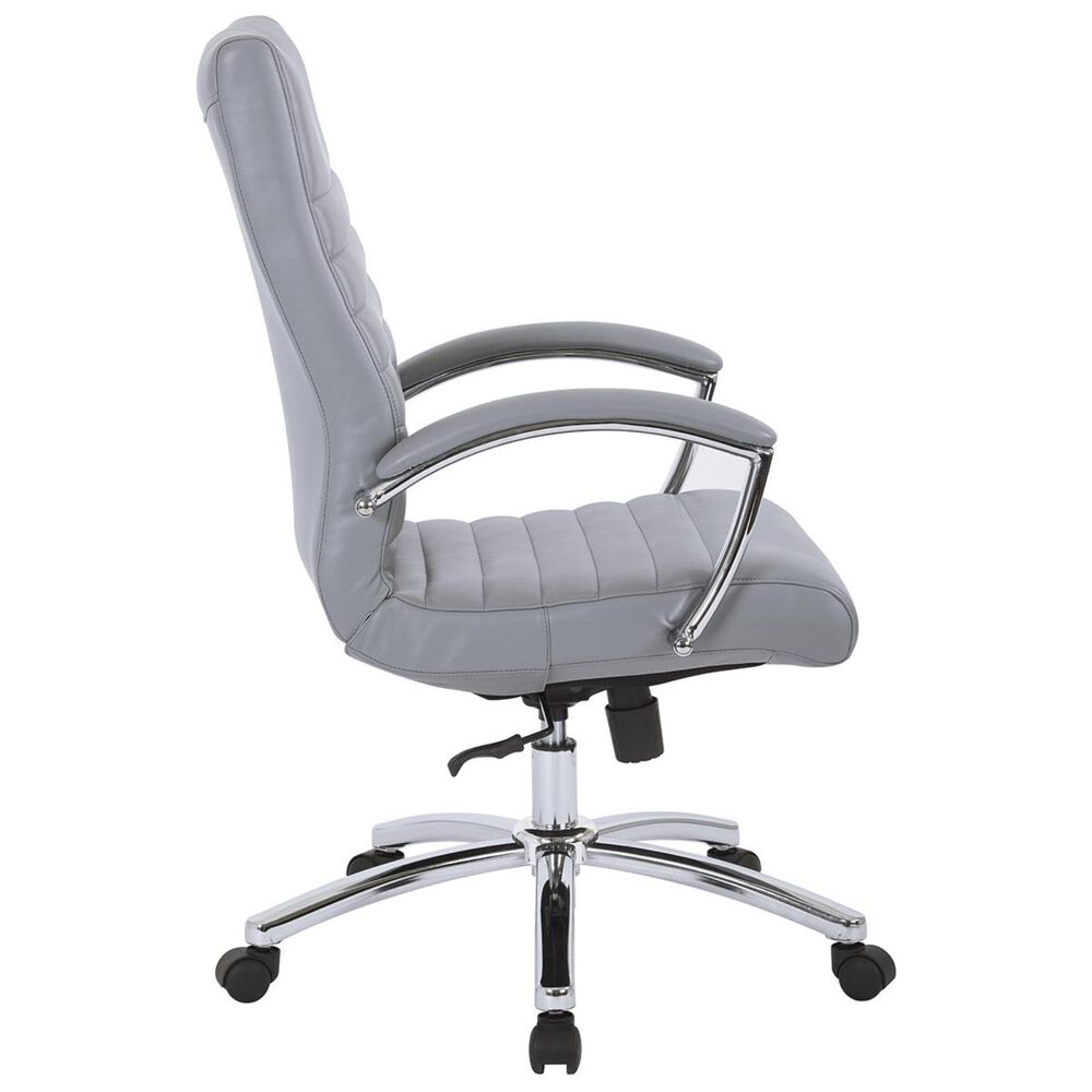 OSP Home FL Series Mid Back Executive Chair in Grey, , large