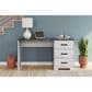 Ashley Shawburn 3-Drawer Home Office Desk in White and Dark Charcoal Gray, , large